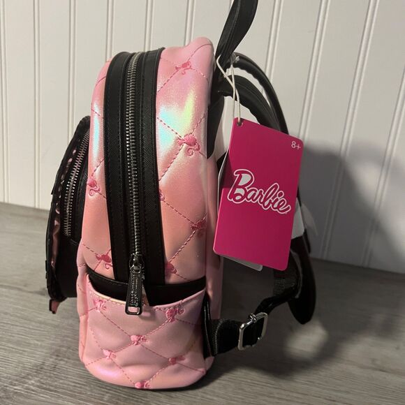Loungefly Barbie Iridescent the Original Barbie 1959 Quilted Pink Mini Backpack main image 8